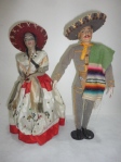 Brinquedo Antigo Casal de mexicanos h=32cm. R$ 120,00